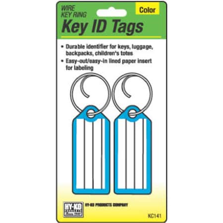 Hy-Ko KC141 2 Pack- Key I.D. Tag With Wire Ring 847095